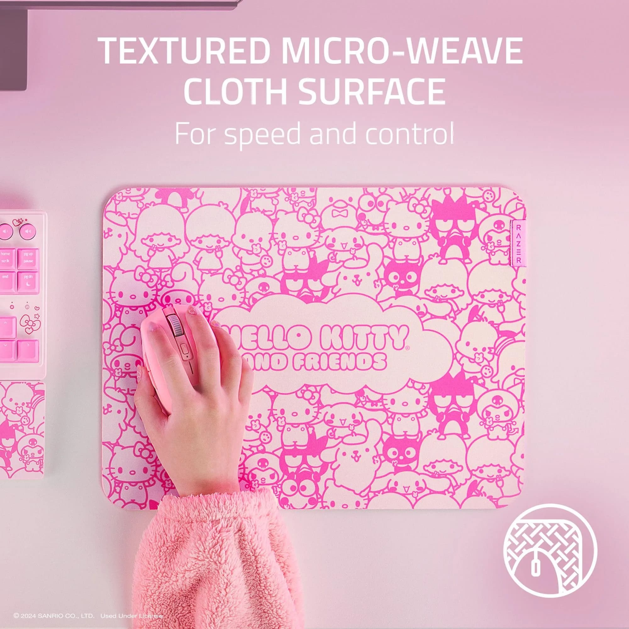 Razer Gigantus V2 Gaming Mouse Pad M Hello Kitty & Friends Edition | Textured Micro-Weave Cloth Surface - view 2