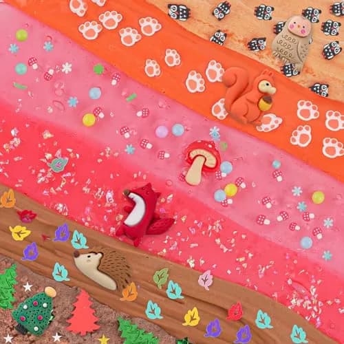 LAWOHO 6-Pack Forest Animal Slime Kit | Clear Butter Cloud Gift Set, 360ml (12.17 Fl Oz) thumbnail 7