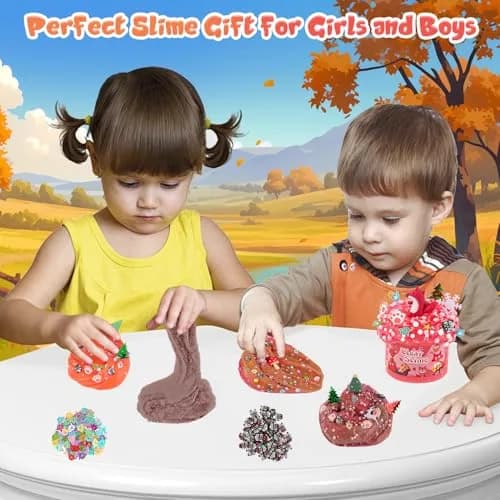 LAWOHO 6-Pack Forest Animal Slime Kit | Clear Butter Cloud Gift Set, 360ml (12.17 Fl Oz) thumbnail 8