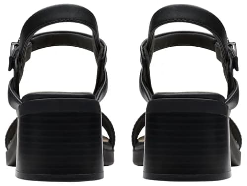 Clarks Women's Jaylan RaySandal, Black Leather, 9.5 | Classic Casual Comfort thumbnail 5