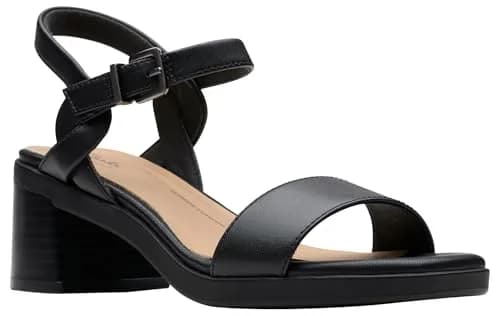 Clarks Women's Jaylan RaySandal, Black Leather, 9.5 | Classic Casual Comfort thumbnail 7