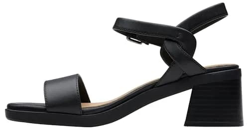 Clarks Women's Jaylan RaySandal, Black Leather, 9.5 | Classic Casual Comfort thumbnail 2