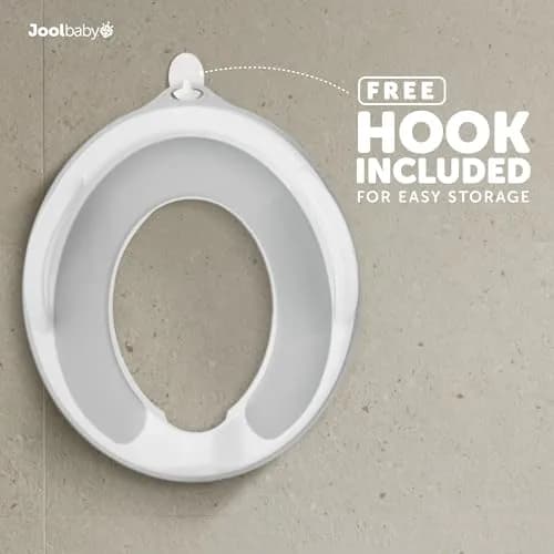 Jool Baby Potty Training Seat for Boys and Girls With Handles, Fits Round & Oval Toilets, Non-Slip with Splash Guard (Gray) thumbnail 2