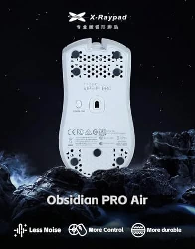 X-Raypad Obsidian Pro Air Speed Mouse Skates (40 Dots, Grey) | Low-Friction UHMWPE for Gaming thumbnail 6