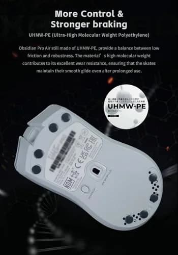 X-Raypad Obsidian Pro Air Speed Mouse Skates (40 Dots, Grey) | Low-Friction UHMWPE for Gaming thumbnail 5