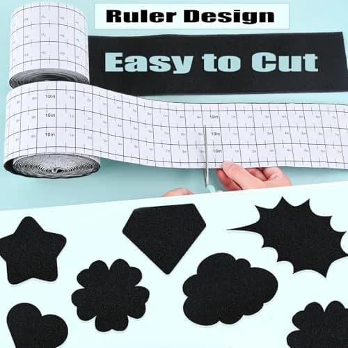 Navona Heavy Duty Hook and Loop Strips with Adhesive, Black, 4 Inch x 40 Feet (80 Ft Total) | Industrial Strength Nylon Fastener thumbnail 4