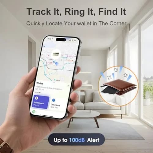 YAOTE Ultra-Slim Wallet Tracker Card, Rechargeable 1.8mm | Apple Find My Compatible thumbnail 3