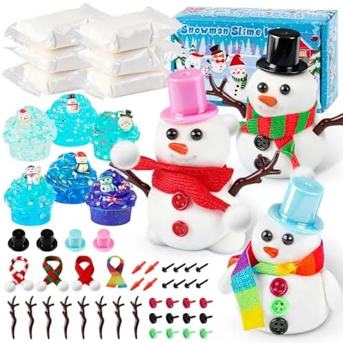 LAWOHO 6 Pack Snowman Slime & Clay Kit | ASTM-Tested Non-Toxic Toy Slime for Kids 3-12 thumbnail 1