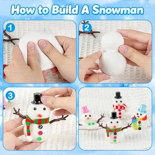 LAWOHO 6 Pack Snowman Slime & Clay Kit | ASTM-Tested Non-Toxic Toy Slime for Kids 3-12 thumbnail 5