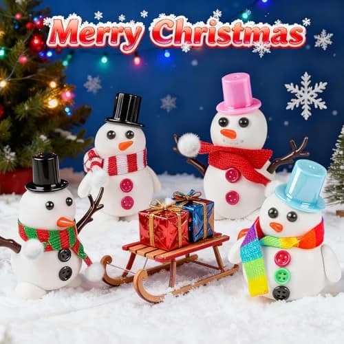 LAWOHO 6 Pack Snowman Slime & Clay Kit | ASTM-Tested Non-Toxic Toy Slime for Kids 3-12 thumbnail 7