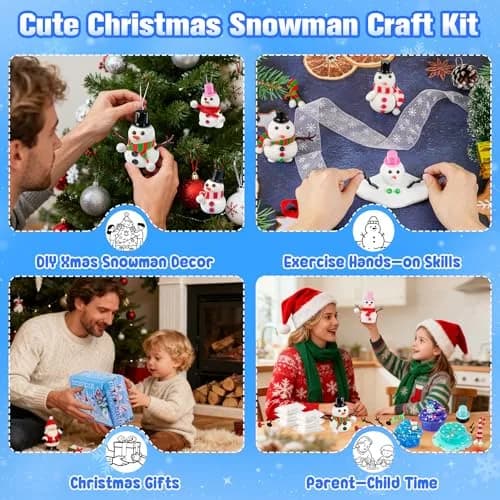 LAWOHO 6 Pack Snowman Slime & Clay Kit | ASTM-Tested Non-Toxic Toy Slime for Kids 3-12 thumbnail 8