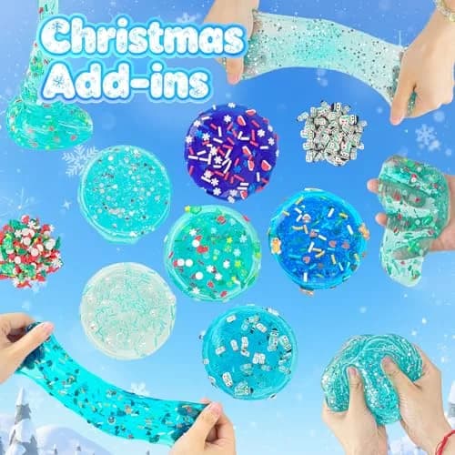 LAWOHO 6 Pack Snowman Slime & Clay Kit | ASTM-Tested Non-Toxic Toy Slime for Kids 3-12 thumbnail 3