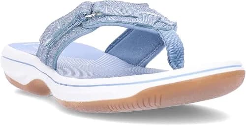 Clarks Breeze Sea Flip-Flops 10.5 US | Lightweight Casual Sandal for Women thumbnail 1