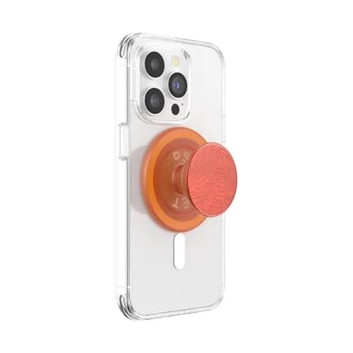 PopSockets Phone Grip for MagSafe Topo | Magnetic Magnetic Holder & Stand, Aluminum & Polycarbonate, Orange thumbnail 1
