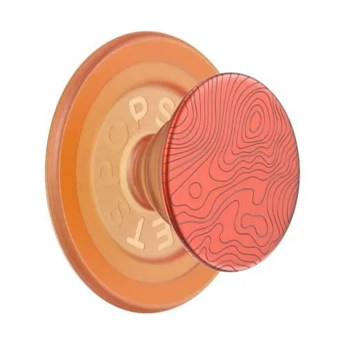 PopSockets Phone Grip for MagSafe Topo | Magnetic Magnetic Holder & Stand, Aluminum & Polycarbonate, Orange thumbnail 4