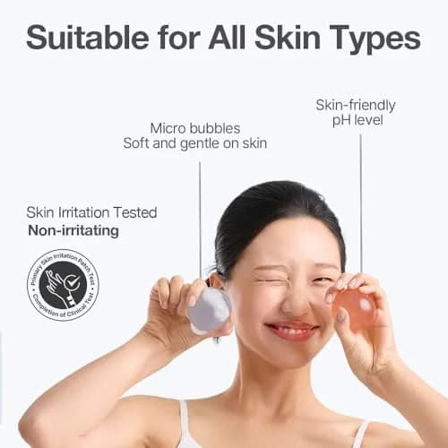Naisture Be Bare Jelly Ball Cleanser for Dry & Sensitive Skin | Hydrating & Exfoliating Face Wash thumbnail 7