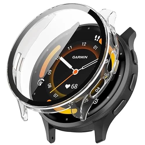 FanTEK Clear Protective Case for Garmin Venu 3 (45mm) | Scratch Resistant Shock Absorbing thumbnail 1