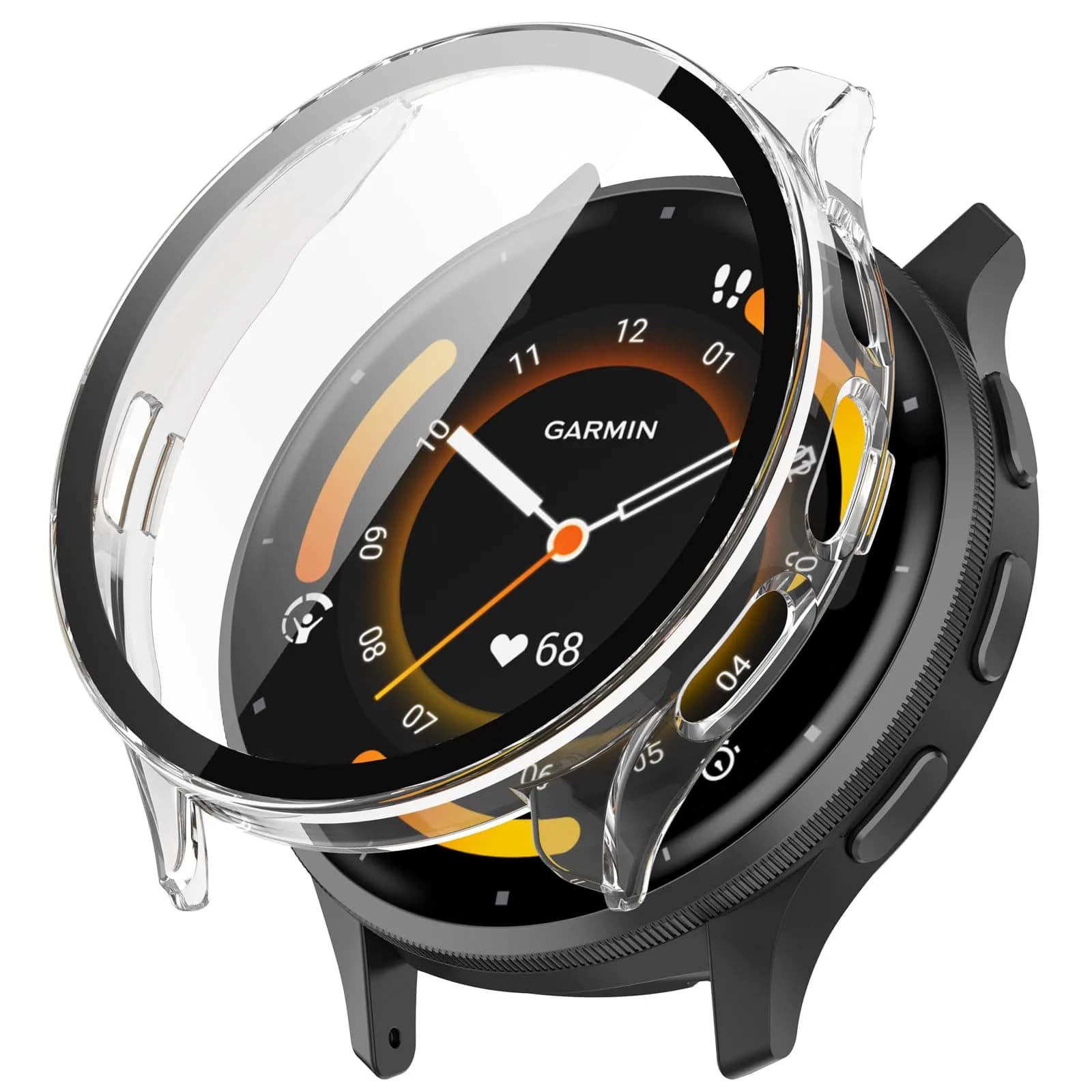 FanTEK Clear Polycarbonate Watch Case for Garmin Venu 3S (41mm) | Scratch Resistant Shock Absorbing - main product image