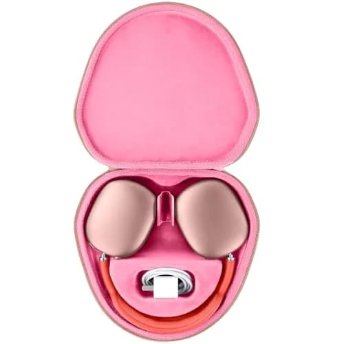 co2CREA Hard Case with Sleep Mode for Apple AirPods Max 2/1, Rose Pink | Shockproof Travel Bag thumbnail 1