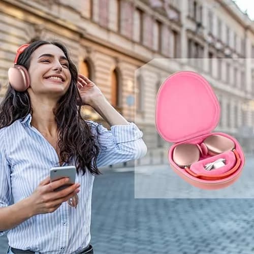 co2CREA Hard Case with Sleep Mode for Apple AirPods Max 2/1, Rose Pink | Shockproof Travel Bag thumbnail 9