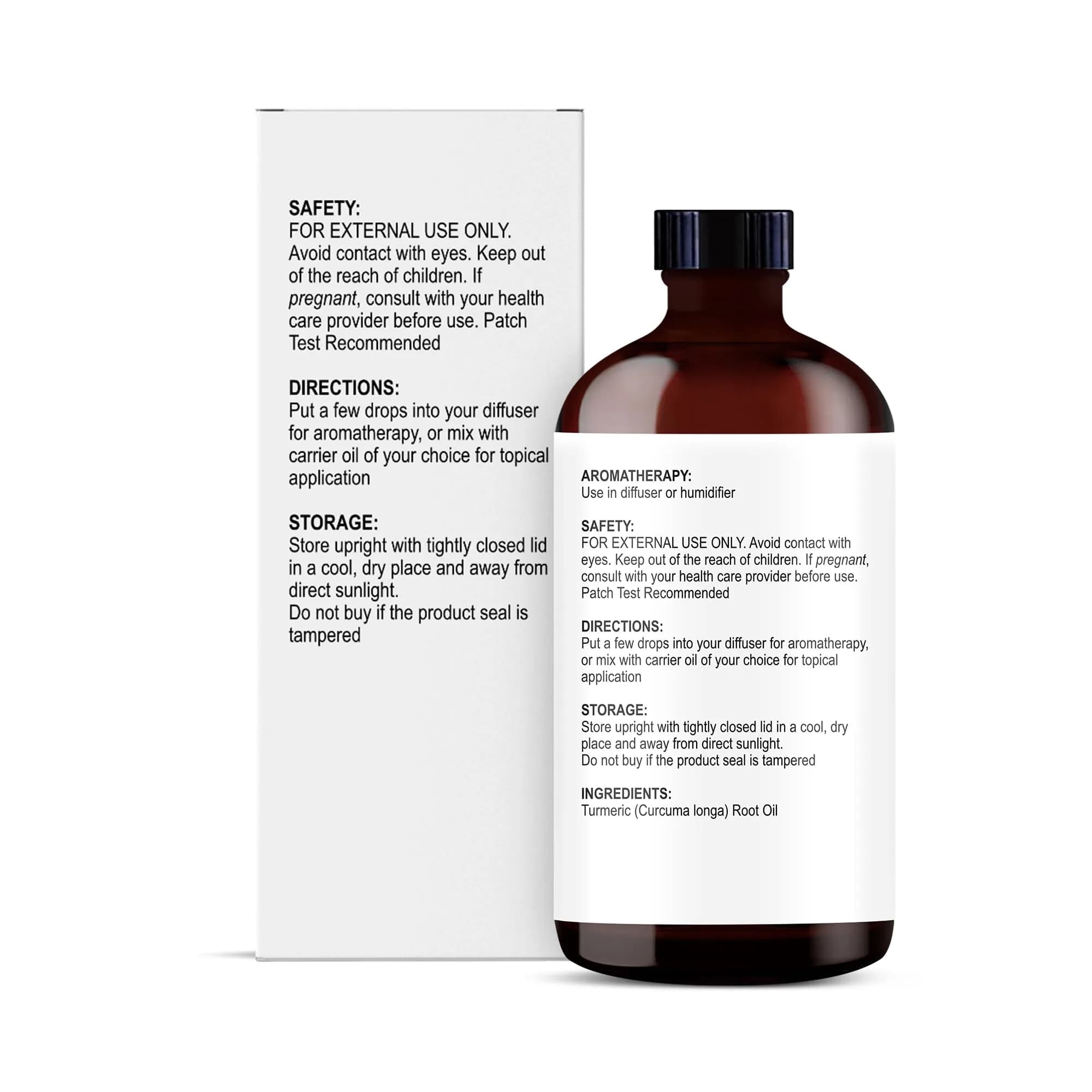 Majestic Pure Turmeric Essential Oil with Glass Dropper, 120ml (4 Fl Oz) | Pure & Natural for Skin & Aromatherapy - view 7