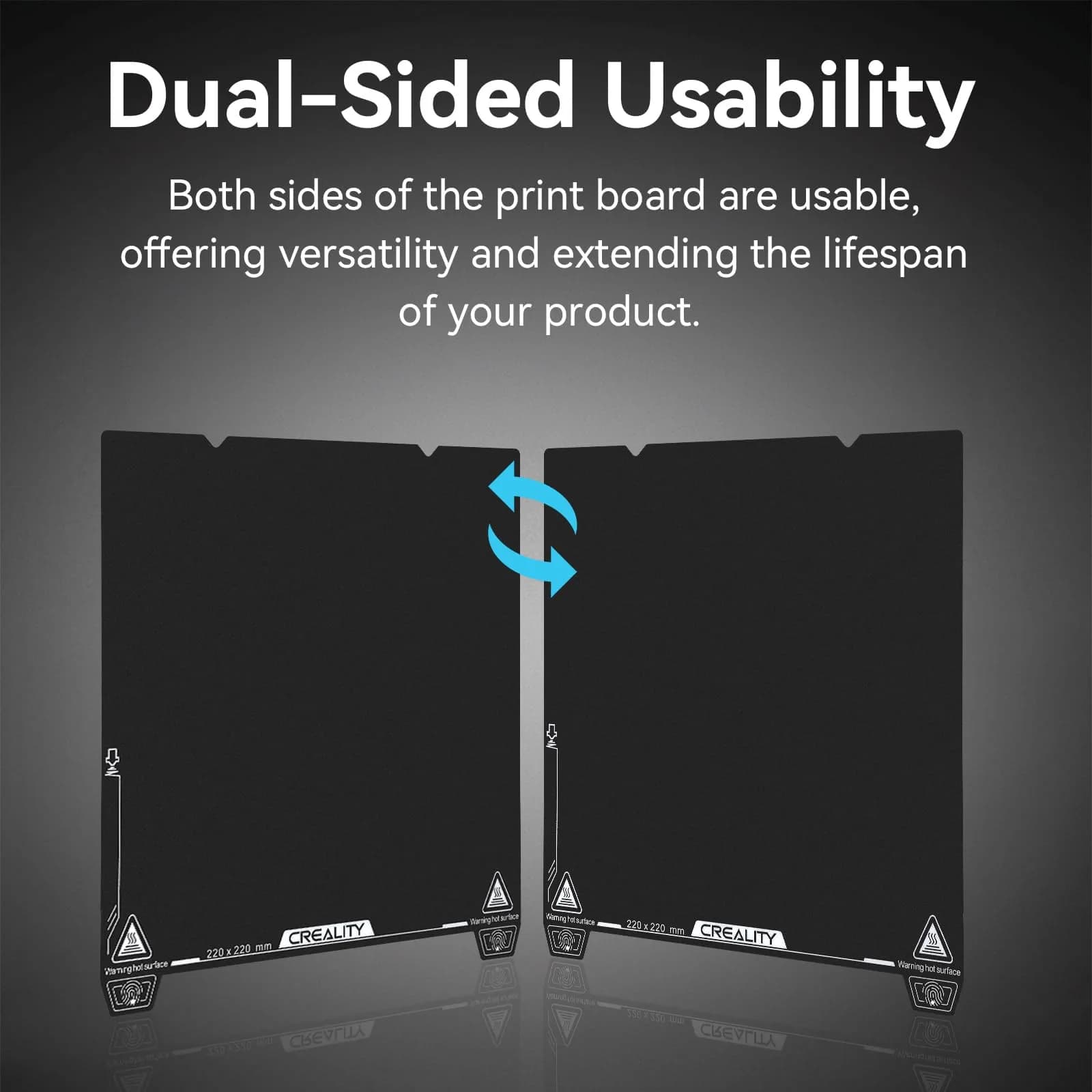 Creality Ender 3 V3 SE Build Plate 235x235mm Dual-Sided Epoxy Resin Coating Spring Steel Magnetic Platform Sheet | For Ender 3 V3 SE/KE/V2/K1/K1C/K1 SE Printers - view 2