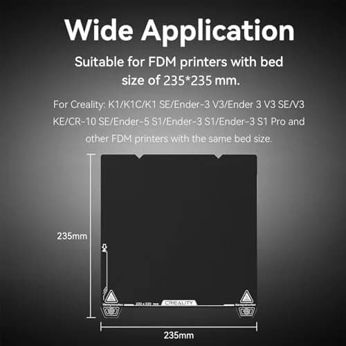 Creality Ender 3 V3 SE Build Plate 235x235mm Dual-Sided Epoxy Resin Coating Spring Steel Magnetic Platform Sheet | For Ender 3 V3 SE/KE/V2/K1/K1C/K1 SE Printers thumbnail 3