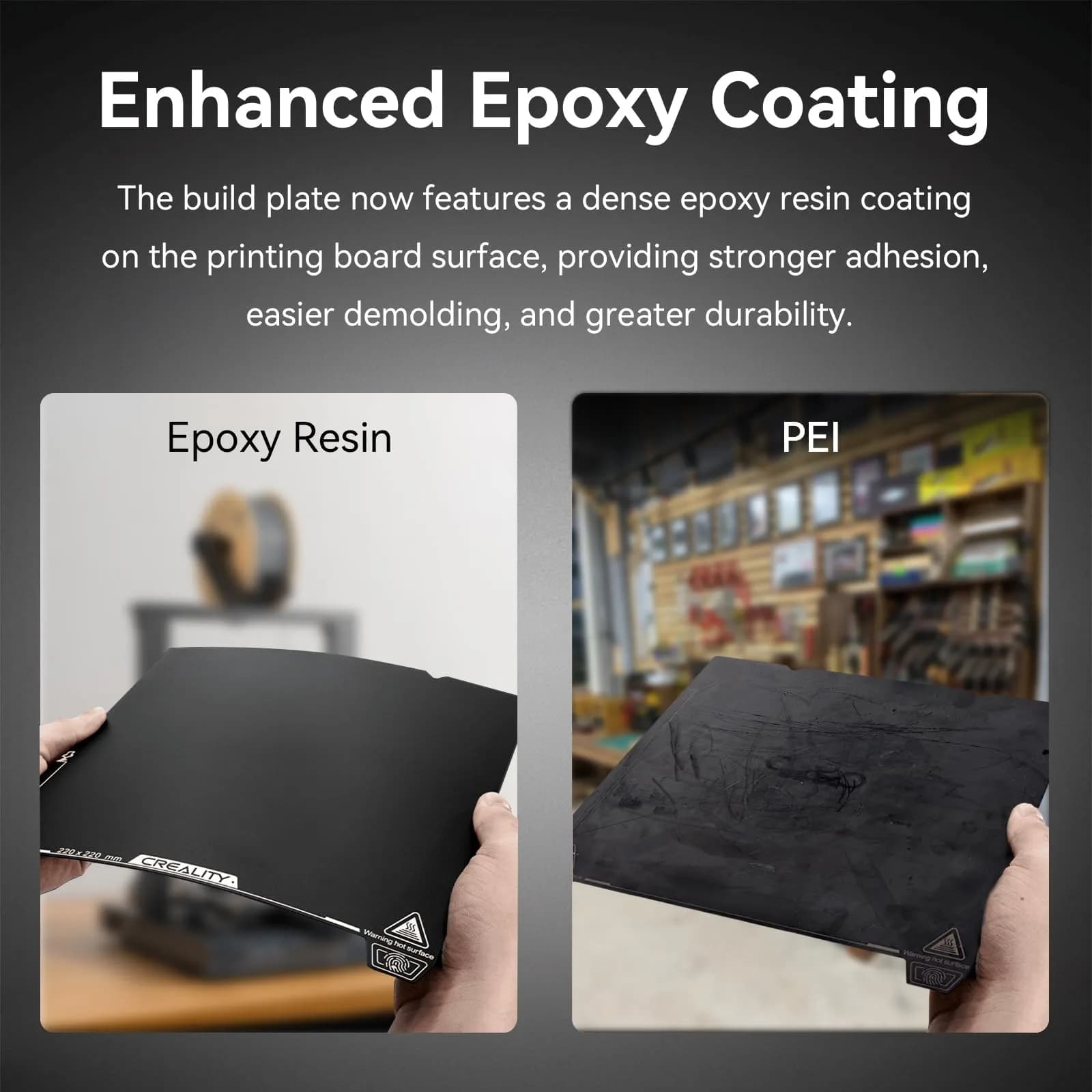 Creality Ender 3 V3 SE Build Plate 235x235mm Dual-Sided Epoxy Resin Coating Spring Steel Magnetic Platform Sheet | For Ender 3 V3 SE/KE/V2/K1/K1C/K1 SE Printers - view 4