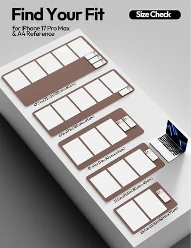YSAGi Chocolate PU Leather Desk Protector 120cm x 60cm (47.2" x 23.6") | Protects Desks & Doubles as Large Mouse Pad thumbnail 5