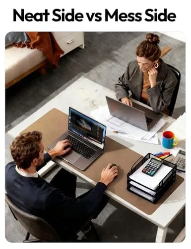 YSAGi PU Leather Desk Protector Mat 59.9cm x 34.9cm (23.6" x 13.8") | Shiny Bronze, Waterproof Writing Pad thumbnail 6