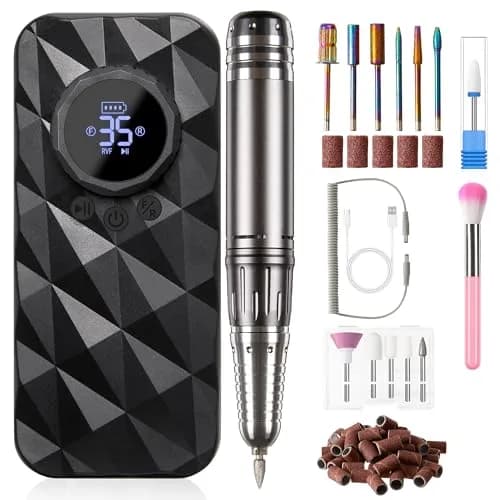 SUNVIVI Electric Nail Drill 40000RPM | Cordless & Rechargeable for Acrylic & Gel Nails thumbnail 1