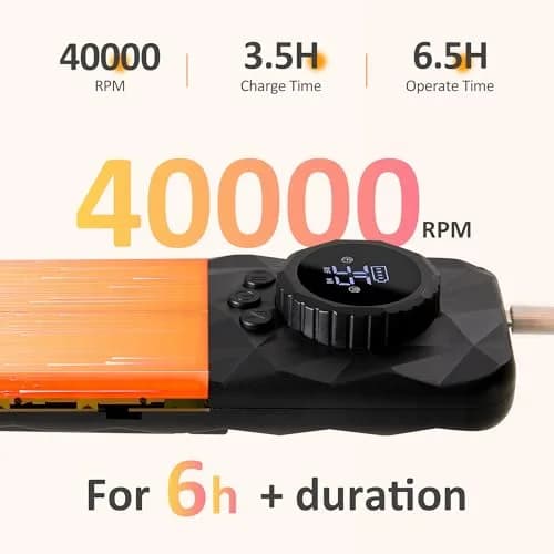 SUNVIVI Electric Nail Drill 40000RPM | Cordless & Rechargeable for Acrylic & Gel Nails thumbnail 2