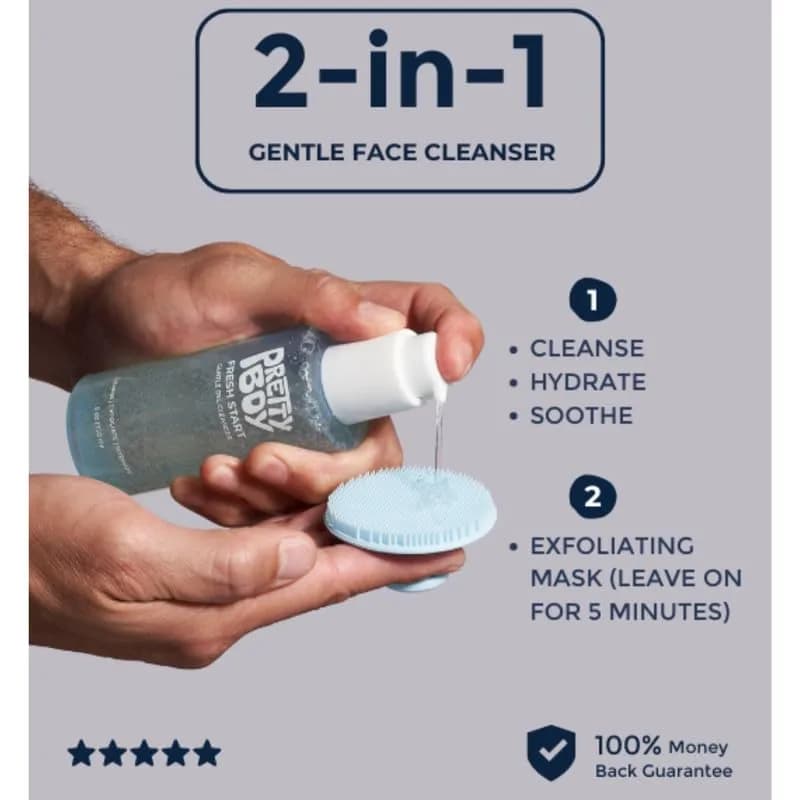 Prettyboy Fresh Start Gentle Face Cleanser 5 Fl Oz | Hydrating & Exfoliating for Sensitive Skin thumbnail 3