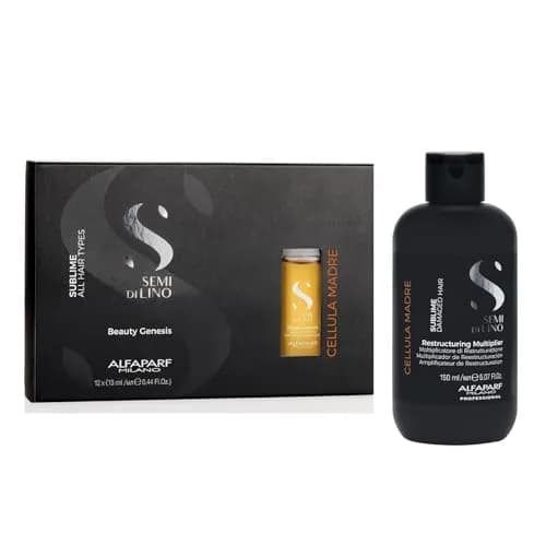 ALFAPARF MILANO Semi di Lino Cellula Madre Hair Treatment Set for Damaged Hair | Argan Stem Cell Therapy for All Hair Types thumbnail 1