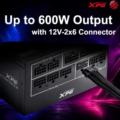 XPG CORE REACTOR II VE 850W Power Supply | 80+ Gold, ATX3.1, PCIe5.1, 600W Connector, 140mm Compact thumbnail 3