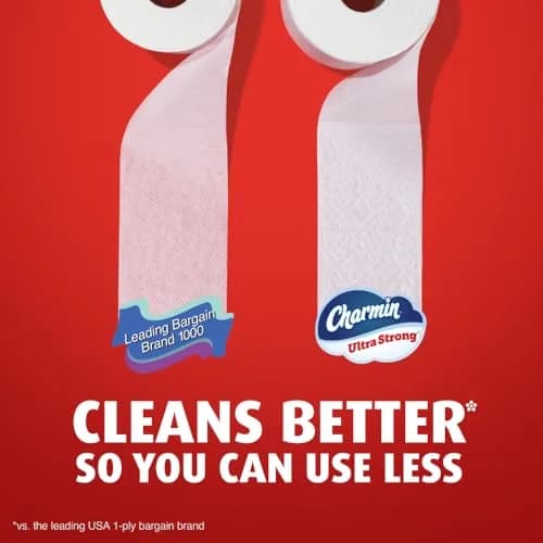 Charmin Ultra Strong Toilet Paper 16 Mega Rolls (3520 Sheets Total) | Diamond Weave Texture, 2-Ply thumbnail 6