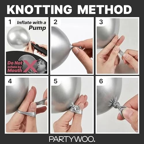 PartyWoo Pearl White Balloons 155pcs Assorted Sizes | Metallic White Color Party Balloons thumbnail 7