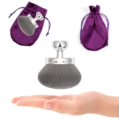 BABYSHEEP 3.2" Round Blend & Blur Extra Large Body Makeup Brush with Drawstring Bag | Flawless Self-Tanning Application thumbnail 5