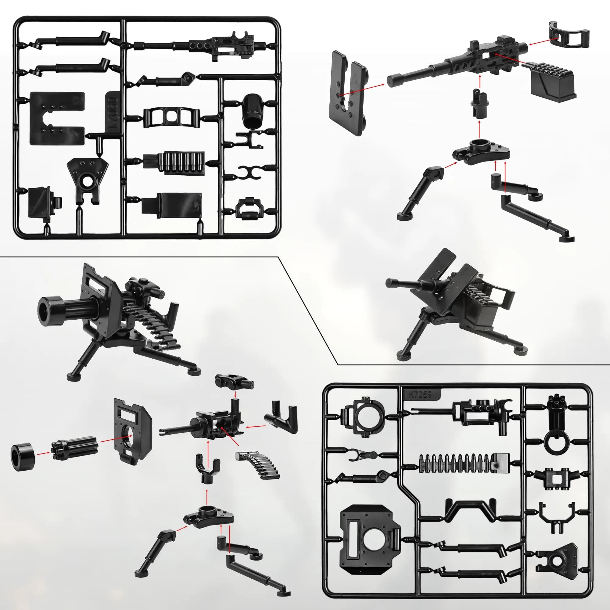 MaozyHomie 25-Piece Military Weapons Pack: 22 Guns, 2 Cannons, 1 Bazooka Building Blocks - view 4
