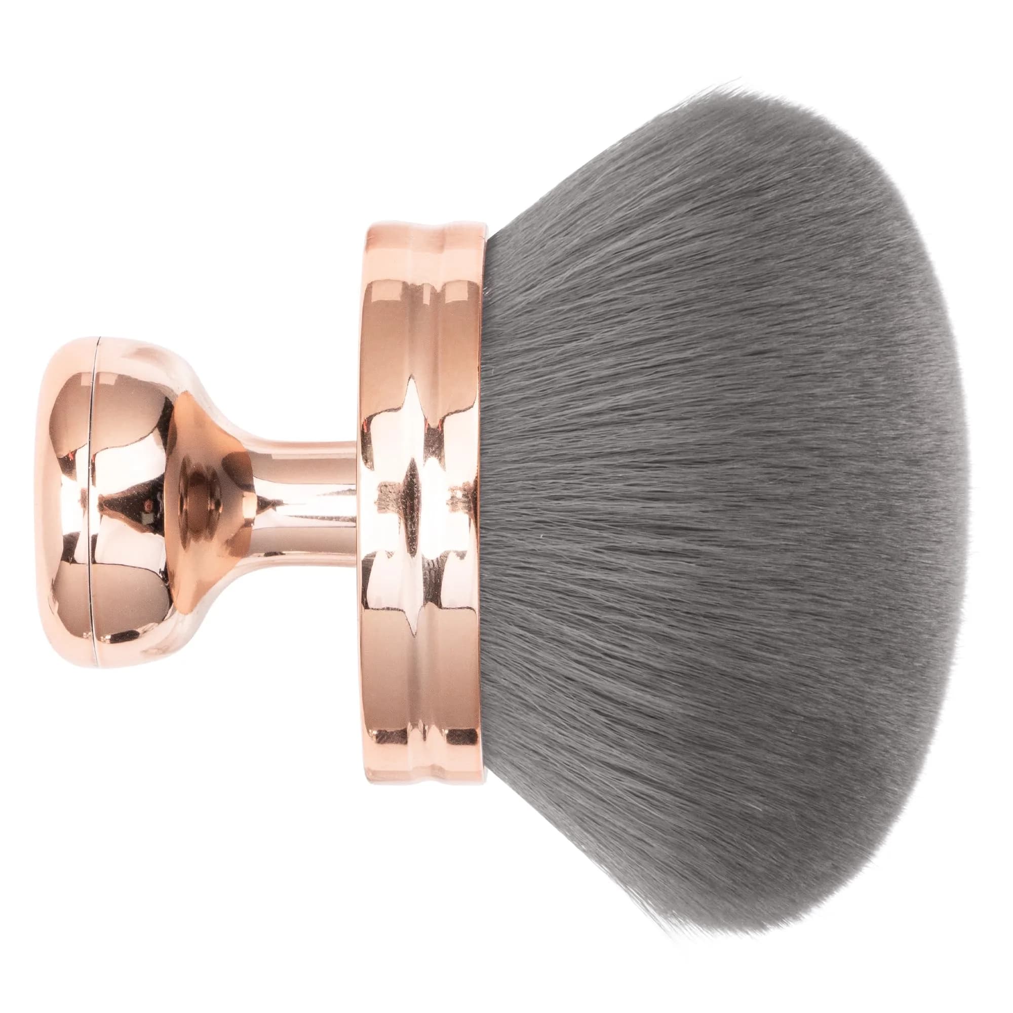BABYSHEEP 3.2inch Round Head Blend & Blur Extra Large Body Makeup Brush | Vegan, Cruelty-Free for Self-Tanning & Body Makeup — Rose Gold + Grey