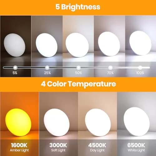 LASTAR Sun Lamp 10000 Lux 1600K-6500K 5 Brightness Levels 12 RGB Colors 2.43m Cord thumbnail 4