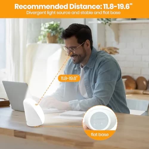 LASTAR Sun Lamp 10000 Lux 1600K-6500K 5 Brightness Levels 12 RGB Colors 2.43m Cord thumbnail 6