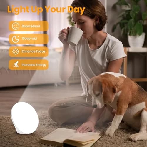 LASTAR Sun Lamp 10000 Lux 1600K-6500K 5 Brightness Levels 12 RGB Colors 2.43m Cord thumbnail 8
