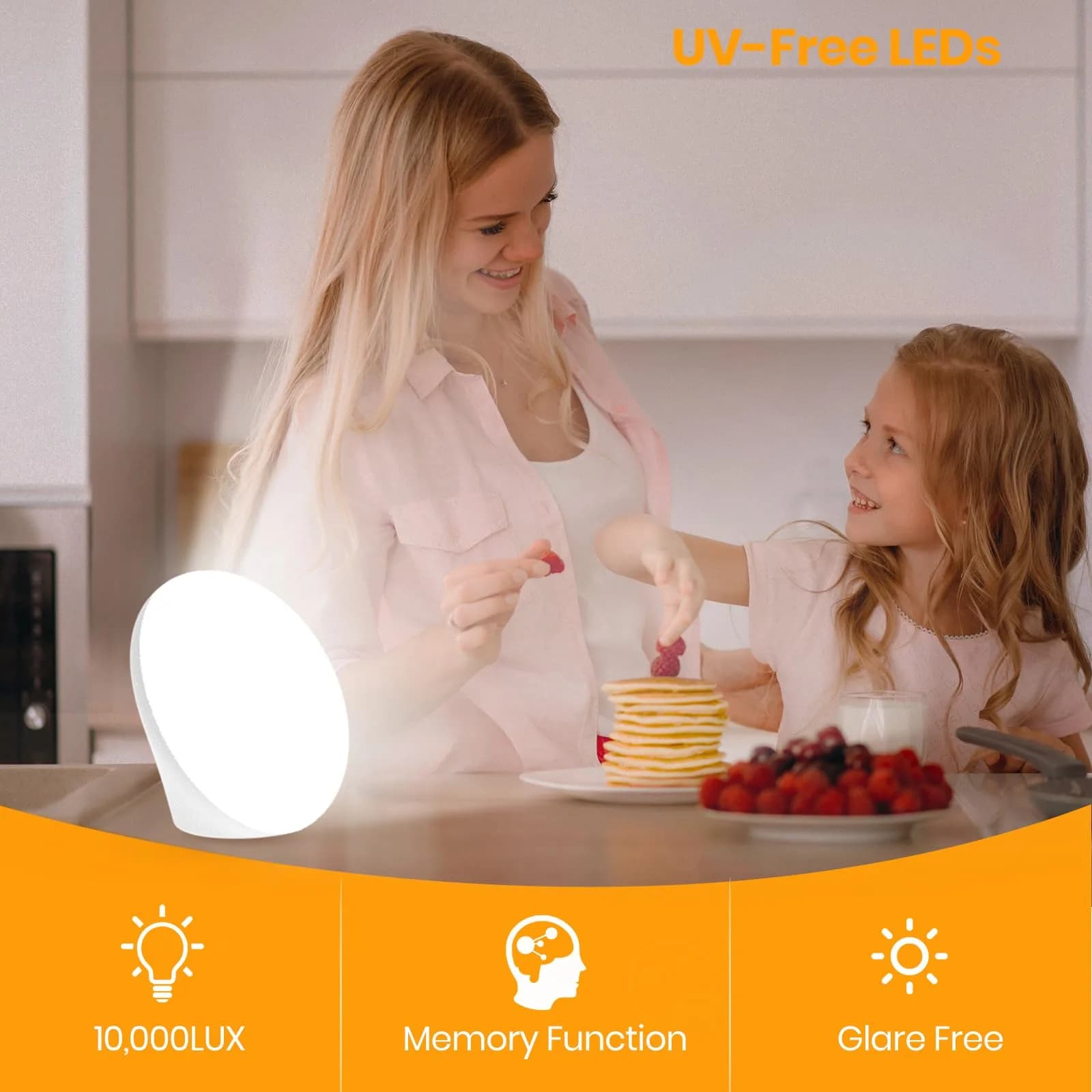 LASTAR White-RGB 10000 Lux Sunlight Lamp with 4 Color Temps & 12 RGB Colors - view 2
