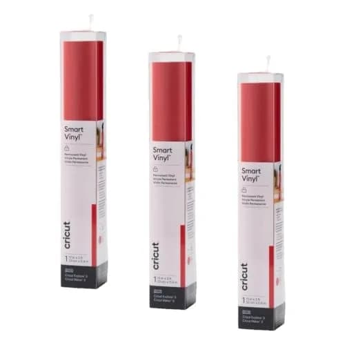 Cricut Smart Permanent Vinyl - Red 3-Pack of 3ft Rolls (13"x36") for Cricut Maker 3 & Explore 3 - main product image