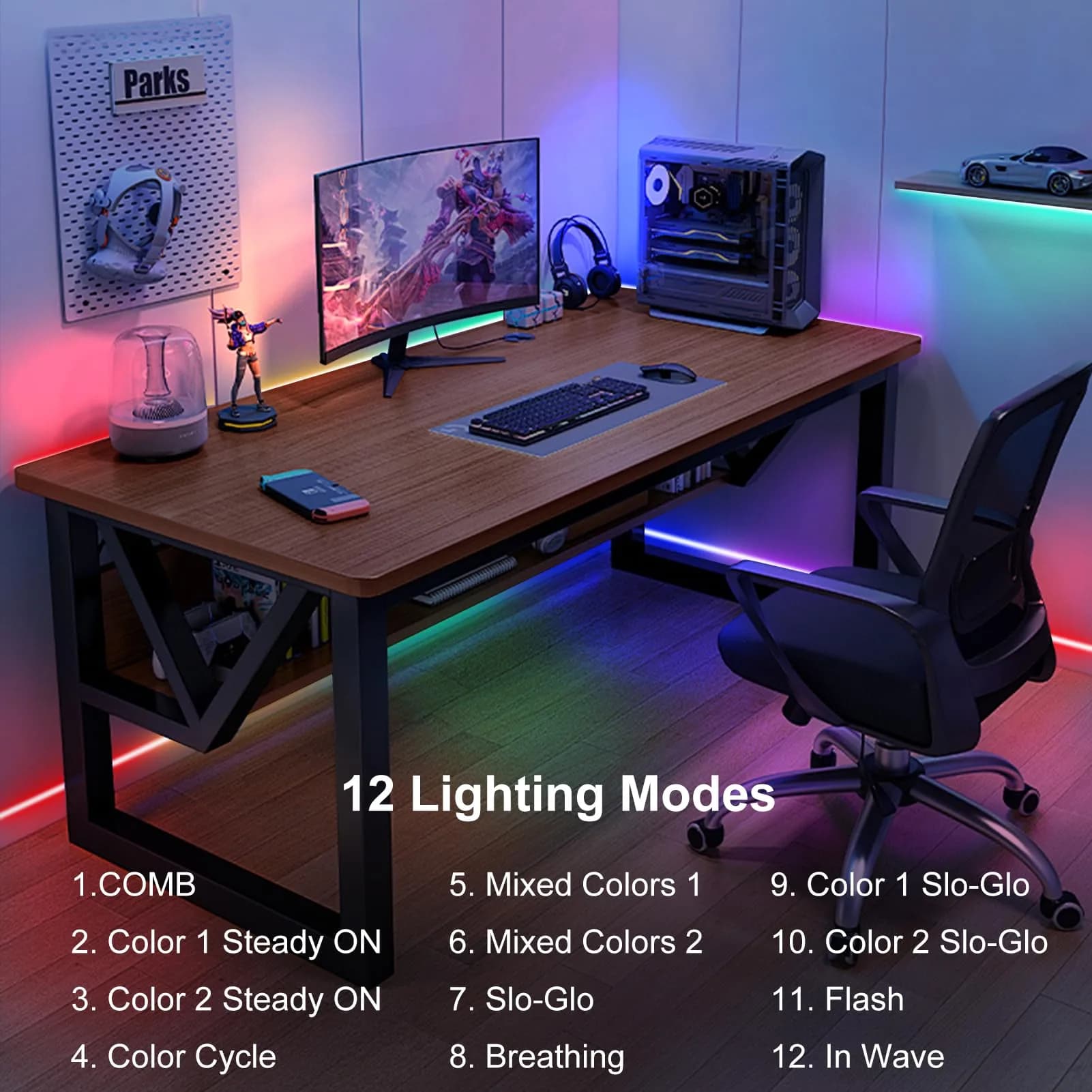 echosari LED Strip Lights 3.05m (10ft) Dual Color Changing (Warm White & Multicolor) with Remote | Battery Operated, Cuttable for Bedroom Party Decor - view 5