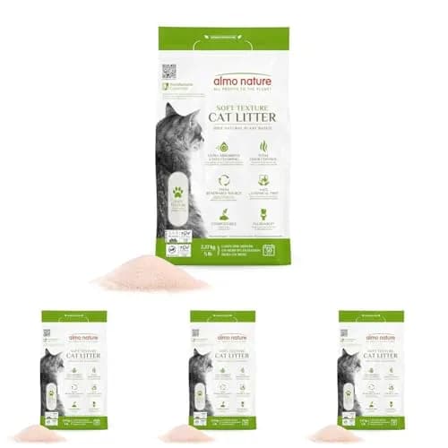 almo nature Natural Cat Litter 9.08 kg (20 lb) Pack of 4 | Odor Control & Flushable thumbnail 1