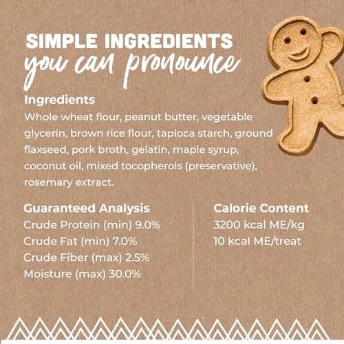 Buddy Biscuits Peanut Butter Dog Treats 8 oz Pouch | Soft & Chewy, Oven Baked in The USA thumbnail 3