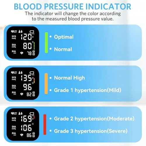 BESTEK Automatic Arm Blood Pressure Monitor with Voice Broadcast & Dual User Tracking | 22-42 cm Cuff thumbnail 2