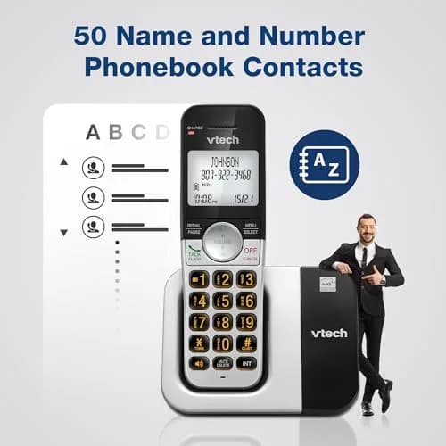 VTech DECT 6.0 Cordless Phone 2-Handset System with Caller ID | Interference-Free Sound thumbnail 9